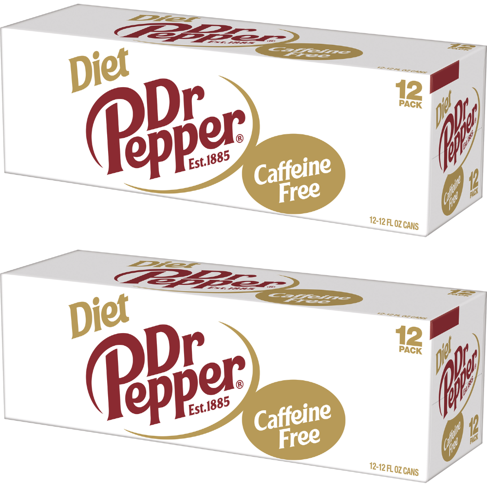 Caffeine Free Diet Dr Pepper Soda 24 Pack 12oz Cans