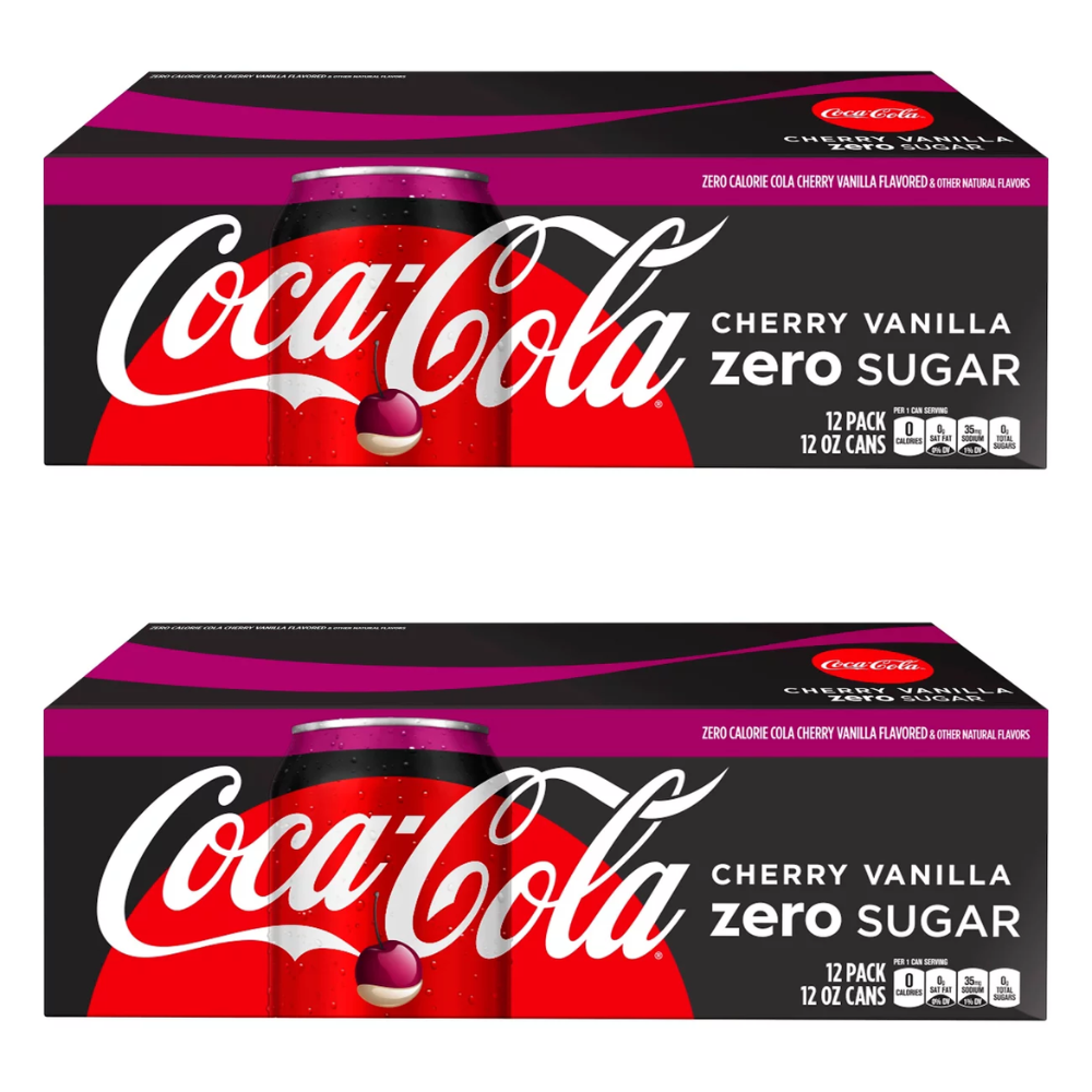 Coca-Cola® Cherry Vanilla Zero Sugar 12 oz 24 Pack
