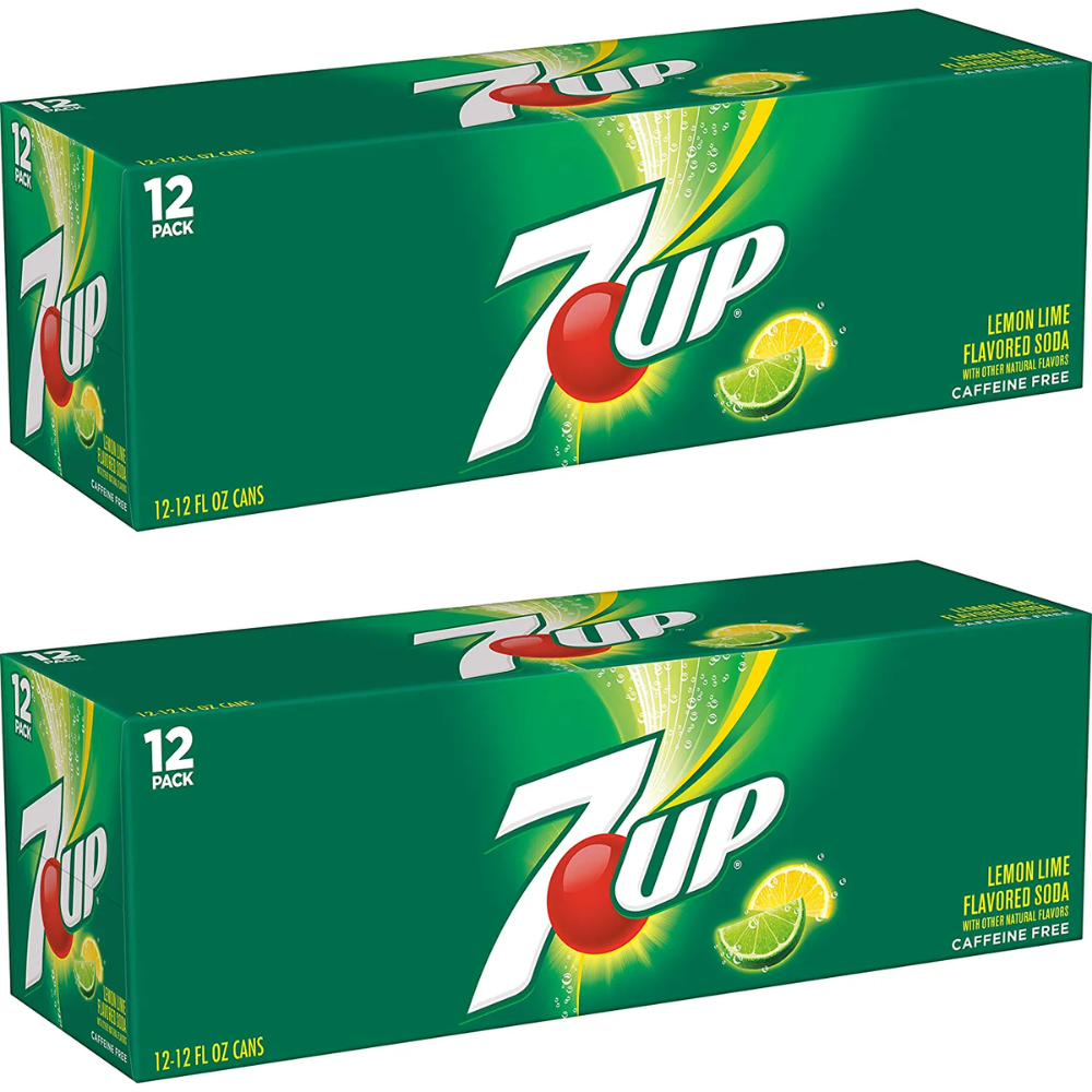 7-Up Lemon and Lime Carbonated Canned Soft Drink 330ml (Pack of 24) 402010