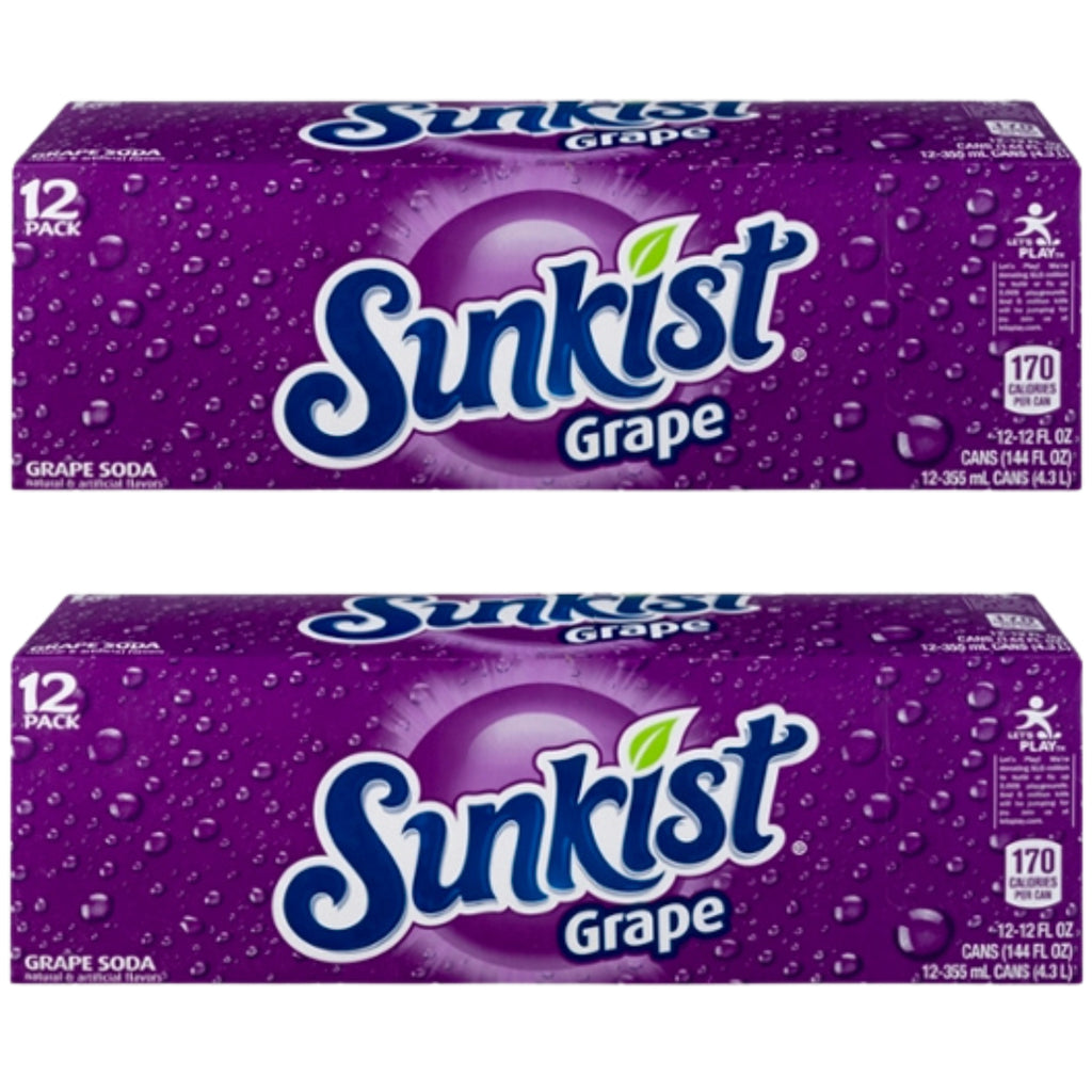 Sunkist Grape Soda 12oz Cans (24 pack)