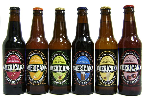 Americana Soda 6 Flavor Variety Pack - 12 Pack