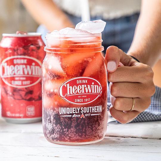 Cheerwine Zero Sugar Soda ( 12 oz. glass bottles )