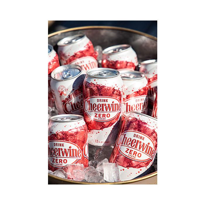 Cheerwine Zero Sugar Glass Bottles 24-Pack