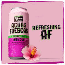 Minute Maid Aguas Frescas Hibiscus Juice Beverage 16 oz - 24 Pack
